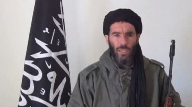 Mokhtar Belmokhtar, identified by the Algerian interior ministry as the leader of a militant Islamic group, is pictured in a screen capture from an undated video distributed by the Belmokhtar Brigade obtained by Reuters January 16, 2013. (REUTERS/Belmokhtar Brigade/Handout) 