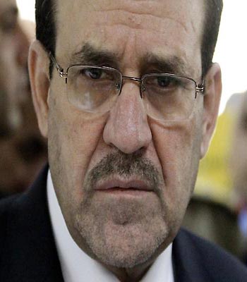 Iraq's PM Maliki inside Baghdad's heavily-fortified Green Zone. (R)