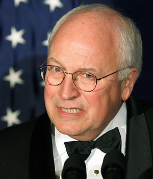 US Vice President Dick Cheney attacks critics of the Iraq war during a speech to the Frontiers of Freedom Institute 2005 Ronald Reagan Gala in Washington, D.C., November 16, 2005 (REUTERS)