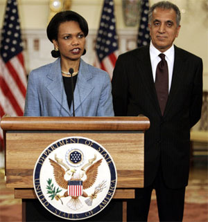 Secretary Rice announces the President's intention to nominate Ambassador Zalmay Khalilzad to be the next Ambassador to Iraq