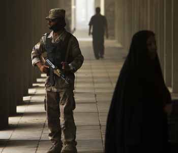 An Iraqi Army soldier from the First Brigade, First Battalion. (AP)
