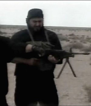 This undated video image released by the The U.S. military command May 4, 2006, shows a previously unseen images of a video purportedly posted by al-Qaeda in Iraq's leader Abu Musab Al-Zarqawi (AP)
