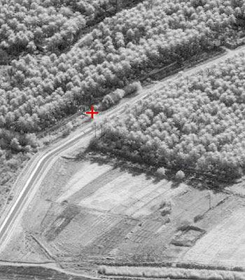 Handout image released by the US DoD showing the scene of the residence housing al-Zarqawi and others just prior to an air strike in Hibhib (EPA)