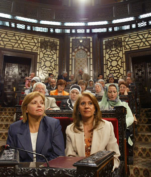 Syrian parliament deputies meet in Damascus to show solidarity with their protesting counterparts in Lebanon, 05 September 2006 (AFP)