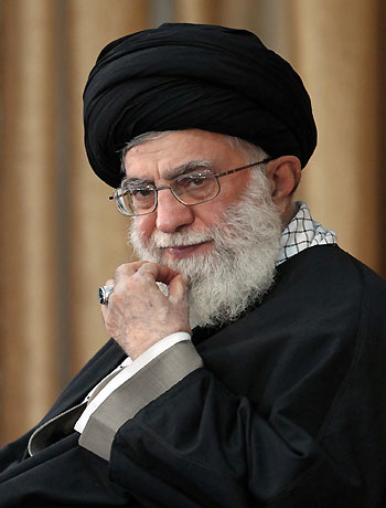 n this Sunday, Oct. 14, 2012 file photo released by an official website of the Iranian supreme leader's office, Supreme Leader Ayatollah Ali Khamenei listens to a speaker during a meeting in his tour in northeastern Iran. (AP)