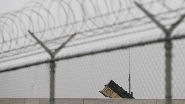 A US Army Patriot missile air defense artillery battery is seen at US Osan air base in Osan, south of Seoul April 5, 2013. REUTERS/Lee Jae-Won