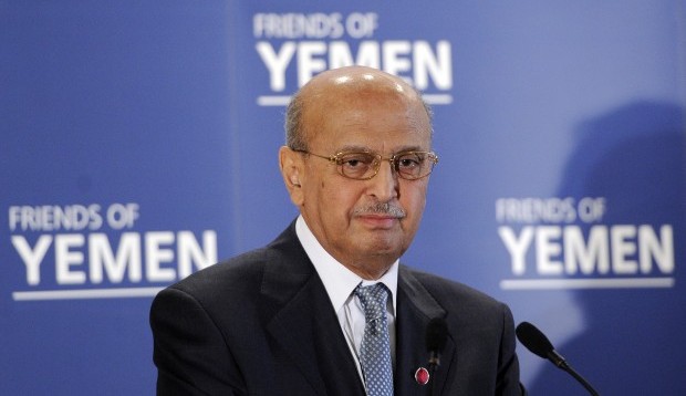  Foreign Minister of Yemen Abu Bakr Al-Qirbi attends a news conference at the Friends of Yemen ministerial meeting in London, Britain, 07 March 2013. (EPA/Andy Rain)