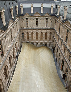 Visconti Courtyard and its glass roof. (Courtesy of The Louvre Museum)