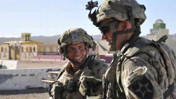 Staff Sgt. Robert Bales, (L) 1st platoon sergeant, Blackhorse Company, 2nd Battalion, 3rd Infantry Regiment, 3rd Stryker Brigade Combat Team, 2nd Infantry Division, is seen during an exercise at the National Training Center in Fort Irwin, California, in this August 23, 2011 DVIDS handout photo. (REUTERS)
