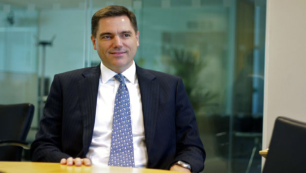 DIFC CEO Jeff Singer during a visit to Asharq Al-Awsat’s Headquarters in London. (Asharq Al-Awsat photo by James Hanna)