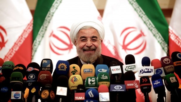 Iranian president-elect Hassan Rouhani speaks during a press conference in Tehran on June 17, 2013 (AFP PHOTO/BEHROUZ MEHRI)