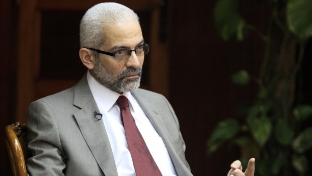 Alaa Abdel Aziz, Egypt's new culture minister, speaks during an interview in Cairo, June 17, 2013. (REUTERS/Mohamed Abd El Ghany)