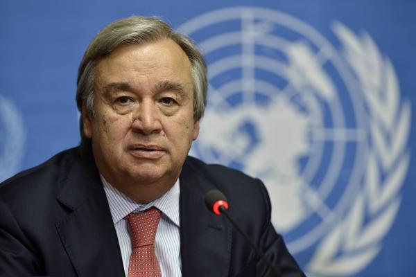 Antonio Guterres, UN High Commissioner for Refugees, UNHCR, informs about the launch of the regional response plan for Syrian refugees and the Syrian humanitarian assistance response plan during a press conference at the European headquarters of the United Nations in Geneva, Switzerland, Friday, June 7, 2013. (AP Photo/Keystone, Martial Trezzini)