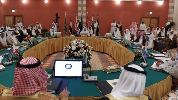 In this June 2, 2013 file photo, Gulf Cooperation Council (GCC) foreign ministers attend the GCC's 126th session in the Saudi city of Jeddah. (AFP Photo/STR)
