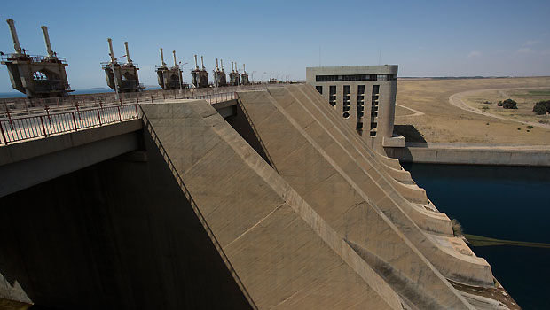 The Euphrates Dam, near the town of Al-Thawra, Syria (AAA)