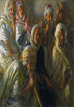 'Spectators admiring a dancer' by Etienne Dinet. (Sotheby's)
