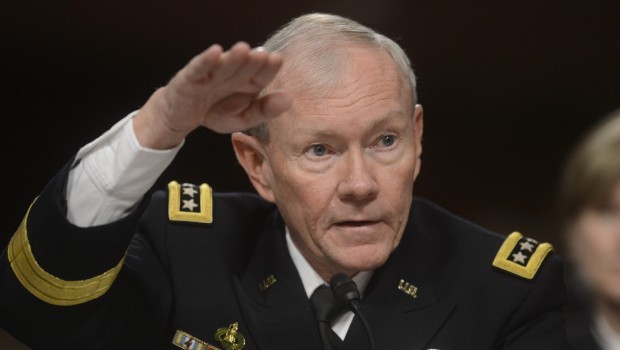 A file photograph showing US Chairman of the Joint Chiefs of Staff General Martin E. Dempsey testifies before the Senate Armed Services Committee hearing  on Capitol Hill in Washington DC, USA, 07 February 2013 (EPA/MICHAEL REYNOLDS)