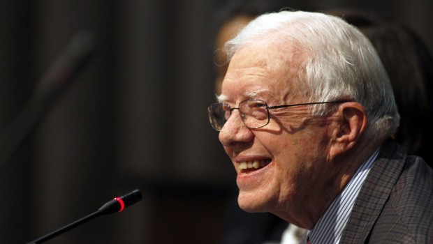 Former US President Jimmy Carter presents his opening remarks during a conference on advancing women's rights at The Carter Center, Friday, June 28, 2013, in Atlanta. Source: AP Photo/Jaime Henry-White