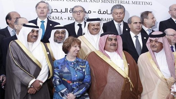GCC and EU foreign ministers, including, Saudi Foreign Minister Prince Saud Al-Faisal at the 23rd EU-GCC Council and Ministerial Meeting in Manama, June 30, 2013. REUTERS/Hamad I Mohammed