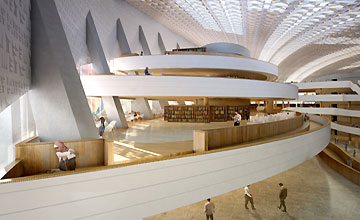A view of what the inside of the new Baghdad library will look like. (Image courtesy of AMBS)