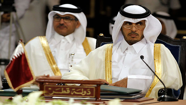File photo of Qatar's Minister of State for Interior AffairsSheikh Abdullah Bin Nasser Bin Khalifa Al Thani (R). (Reuters/Hamad I Mohammed)