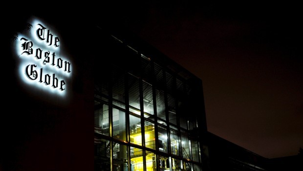 file photo dated 10 June 2009 shows the printing presses building of the Boston Globe at the newspaper's headquarters in Boston, Massachusetts, USA. (EPA/CJ Gunther)