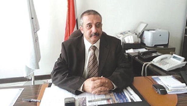 Dr. Saleh Yahya Mohsen in his office in Sana'a (Asharq Al-Awsat)