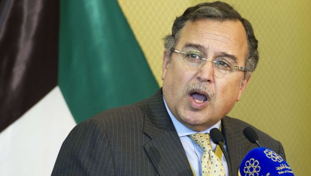 Egypt's Foreign Minister Nabil Fahmy speaks during the opening session of the Syrian Donors Conference at Bayan Palace Liberation Hall in Kuwait City on January 15, 2014. (Reuters/Stephanie McGehee)
