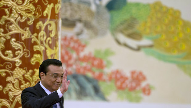 Chinese Premier Li Keqiang in Beijing's Great Hall of the People, China, on March 13, 2014. (AP Photo/Ng Han Guan)