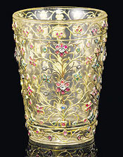 A Mughal gem-set rock crystal cup from 18th century India. (Photo courtesy of Sotheby's)