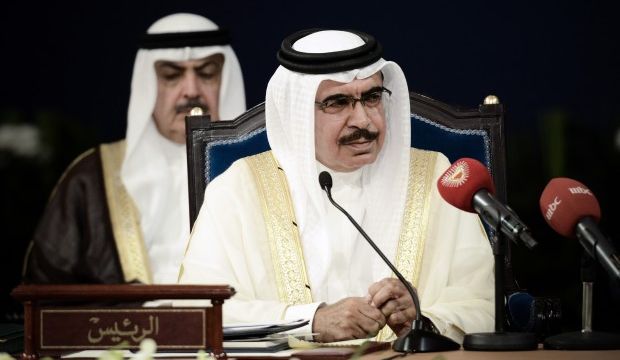 Bahraini Interior Minister Sheikh Rashid Bin Abdullah Bin Hamad Al Khalifa attends the consultative meeting of interior ministers from the six-nation Gulf Cooperation Council (GCC), in the Bahraini capital Manama on April 23, 2013. (AFP Photo/Mohammed Al-Shaikh)