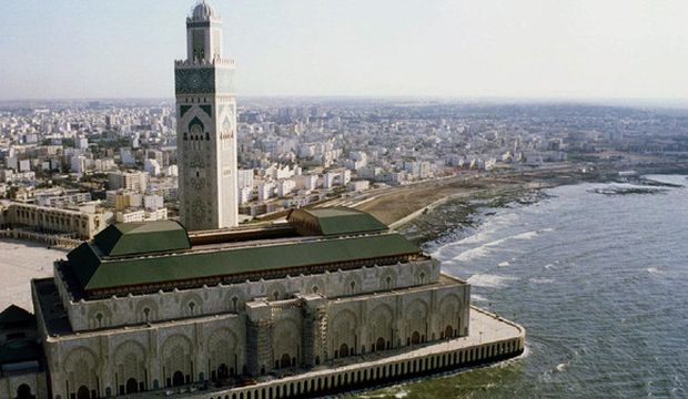 File photo showing an aerial view of Casablanca, Morocco, with the King Hassan II Mosque at the forefront. (Reuters)