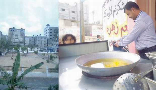 Gaza's famous Zahra restaurant in the Al-Amal neighborhood of Khan Younis. (Asharq Al-Awsat)