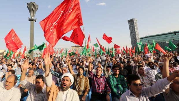 Iranians protest against the Islamic State of Iraq and Syria (ISIS) on June 24, 2014 at Imam Hossein Square in Tehran. (Atta Kenare/AFP/Getty Images)
