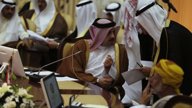 Qatar's Foreign Minister Khalid bin Mohamed Al-Attiyah attends Gulf Cooperation Council (GCC) meeting in Riyadh. (Reuters Photos)