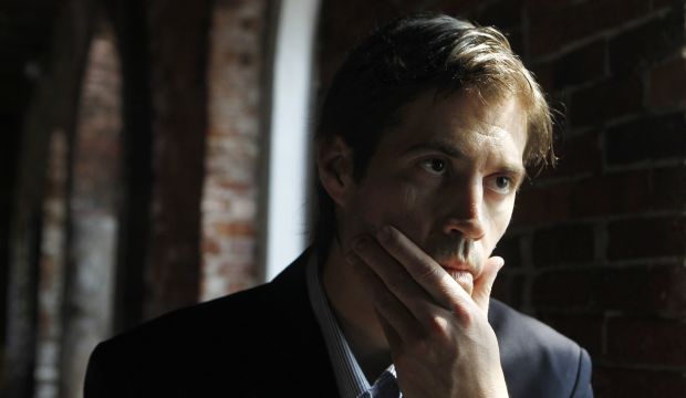 In this Friday, May 27, 2011, file photo, journalist James Foley responds to questions during an interview with The Associated Press, in Boston. (AP Photo/Steven Senne, File)