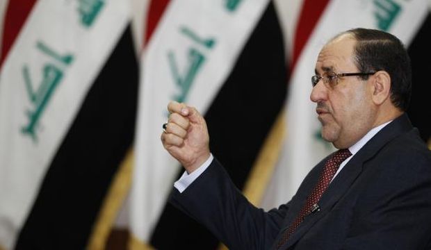 Iraq's Prime Minister Nuri Al-Maliki speaks during an interview with Reuters in Baghdad in this January 12, 2014 file photo. (Reuters/Thaier Al-Sudani)