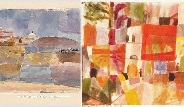 Paintings by Paul Klee inspired by his visit to Tunisia in 1914.