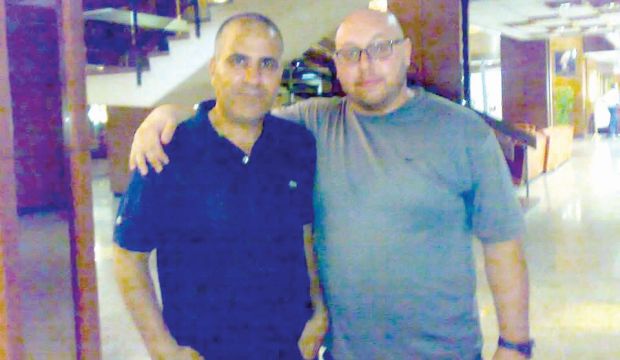 Steven Sotloff (R) and Asharq Al-Awsat correspondent Abdul Sattar Hatita. (Asharq Al-Awsat)