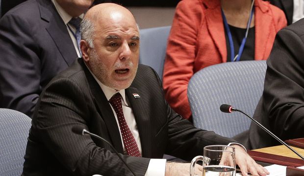 Iraqi Prime Minister Haider Al-Abadi addresses members of the UN Security Council, on Wednesday, September 24, 2014, at the UN headquarters in New York, USA. (AP Photo/Julie Jacobson)