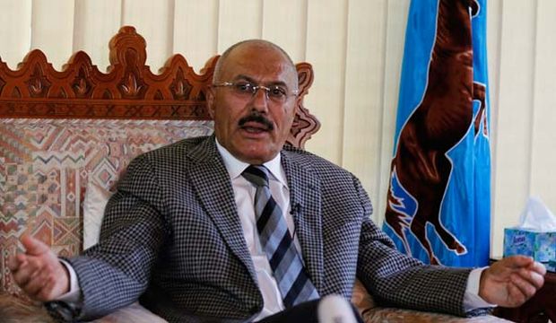 Yemen's former president Ali Abdullah Saleh talks during an interview with Reuters in the Yemeni capital Sana’a, Yemen, on May 21, 2014. (Reuters/Khaled Abdullah)