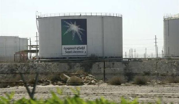 This file photo shows oil tanks at the Saudi Aramco headquarters during a media tour at Damam city, Saudi Arabia, on November 11, 2007. (Reuters/Ali Jareki/Files)