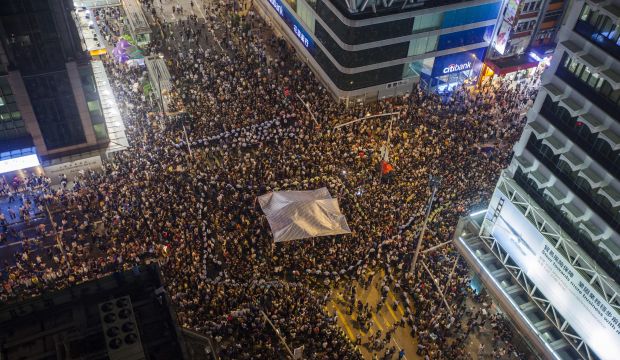 Mong Kok on day six of the mass civil disobedience campaign Occupy Central in Hong Kong, China, on October 2, 2014. (EPA/Alex Hofford)