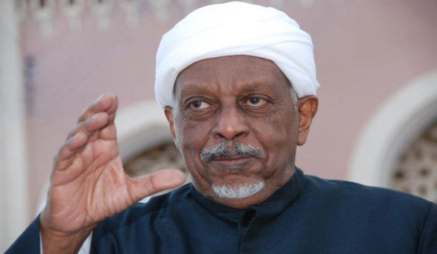 File photo of Sudan’s Democratic Unionist party leader Muhammad Othman Al-Mirghani. (Asharq Al-Awsat)