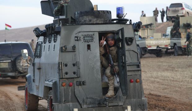 Members of the Kurdish security forces take part in an intensive security deployment after clashes with ISIS militants in Jalawla, Diyala province, on November 23, 2014. (REUTERS/Stringer)