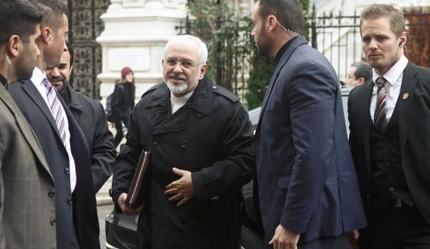 Iranian Foreign Minister Mohammad Javad Zarif arrives at the Iranian embassy for lunch with former European Union foreign policy chief Catherine Ashton in Vienna, Austria, on November 18, 2014. (Reuters/Heinz-Peter Bader) 