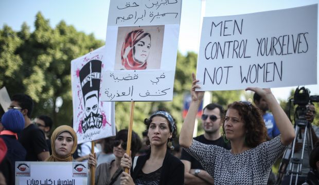 Egyptian women protest against sexual harassment in Cairo, Egypt, on June 14, 2014. (Ahmed Ismail/Anadolu Agency/Getty Images)
