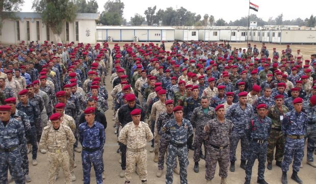 Sunni tribal fighters take part in military training to fight ISIS militants, on the outskirts of Ramadi, Iraq, on November 16, 2014. (Reuters/Ali al-Mashhadani)