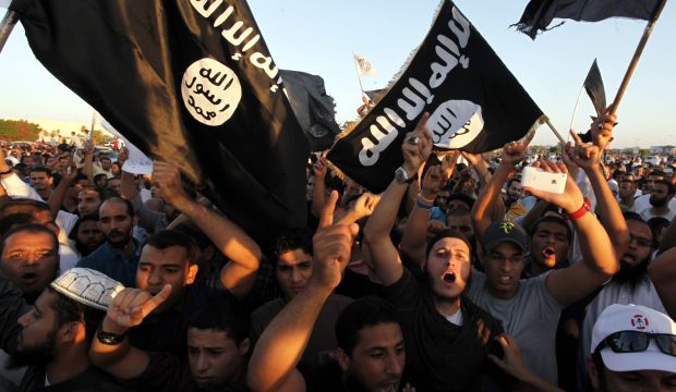 Libyan followers of Islamist militias hold a demonstration in Benghazi, Libya, on September 21, 2012. (AP Photo/Mohammad Hannon, File) 