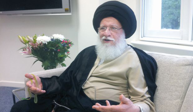 File photo of Iraqi cleric Ayatollah Hussein Ismail Al-Sadr. (Asharq Al-Awsat)
